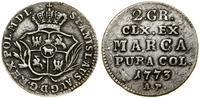 Polska, półzłotek (2 grosze), 1773 AP