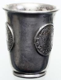 Polska, kielich srebrny z monetami