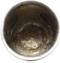 Polska, kielich srebrny z monetami