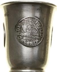 Polska, kielich srebrny z monetami