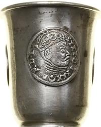 Polska, kielich srebrny z monetami