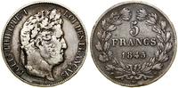 Francja, 5 franków, 1845 W