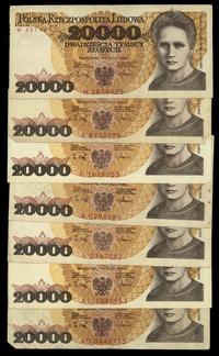 Polska, zestaw 7 banknotów, 1.02.1989
