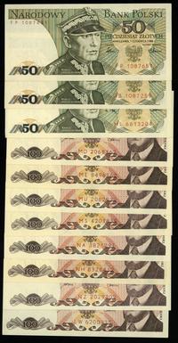 Polska, zestaw 26 banknotów, 1986–1988