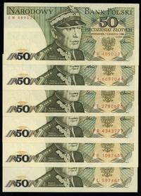 Polska, zestaw: 6 x 50 złotych, 1.06.1986