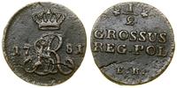 Polska, półgrosz, 1781 EB