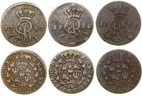 Polska, zestaw 3 x 1 grosz, 1787 EB, 1788 EB, 1791 EB