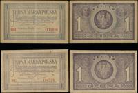 Polska, zestaw: 2 x 1 marka polska, 17.05.1919