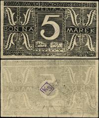 obóz oficerski II-C w Dobiegniewie /Woldenberg/, bon na 5 marek, 30.10.1944