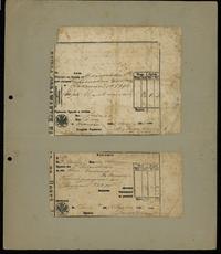 Polska, zestaw 2 dokumentów pocztowych z II połowy XIX wieku, 7.05.1866 i 29.08.1887