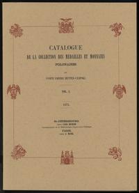 wydawnictwa polskie, Comte Emeric Hutten-Czapski - Catalogue de la Collection des Medailles et ..