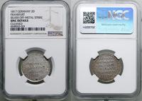 Niemcy, odbitka dukata w srebrze, 1817