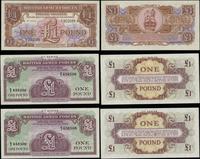 Wielka Brytania, zestaw: 3 x 1 funt, 1956 i 1962