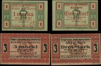 Śląsk, bony plebiscytowe na 1 i 3 marki, 31.05.1921