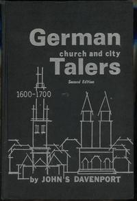 wydawnictwa zagraniczne, John S. Davenport – German Church and Talers 1600–1700, Galesburg 1975, 2...
