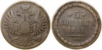 Polska, 5 kopiejek, 1851 BM