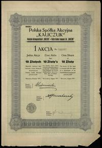 Polska, zestaw: 5 x 1 akcja na 10 złotych, sierpień 1927