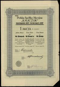 Polska, zestaw: 5 x 1 akcja na 10 złotych, sierpień 1927
