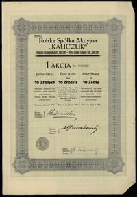 Polska, zestaw: 5 x 1 akcja na 10 złotych, sierpień 1927