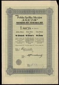 Polska, zestaw: 5 x 1 akcja na 10 złotych, sierpień 1927