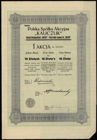 Polska, zestaw: 5 x 1 akcja na 10 złotych, sierpień 1927