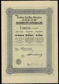 Polska, zestaw: 4 x 1 akcja na 10 złotych, sierpień 1927