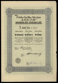 Polska, zestaw: 4 x 1 akcja na 10 złotych, sierpień 1927