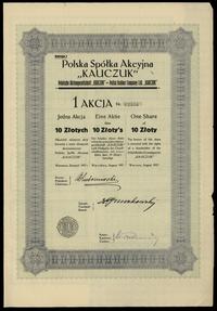 Polska, zestaw: 4 x 1 akcja na 10 złotych, sierpień 1927