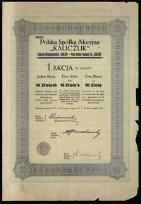 Polska, zestaw: 4 x 1 akcja na 10 złotych, sierpień 1927