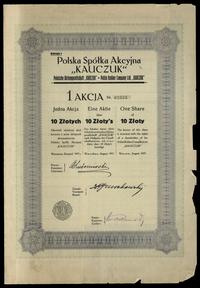 Polska, zestaw: 4 x 1 akcja na 10 złotych, sierpień 1927