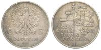 5 złotych 1930, Warszawa, sztandar, wybity z oka