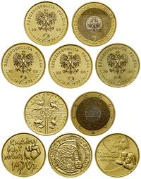 Polska, zestaw 5 x 2 złote, 2000