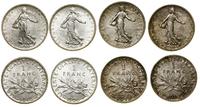 Francja, zestaw: 4 x 1 frank, 1913–1920