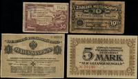 banknoty zastępcze, zestaw 4 banknotów, 1915–1920