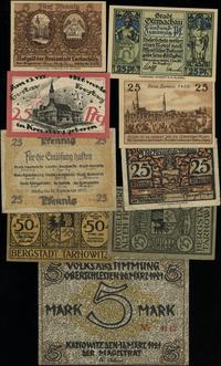 banknoty zastępcze, zestaw 21 różnych bonów polskich i niemieckich, 1919–1921