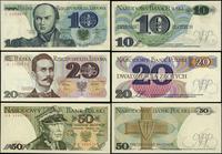 Polska, zestaw 3 banknotów, 1982–1988