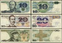 Polska, zestaw 3 banknotów, 1982–1986