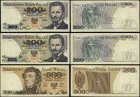 Polska, zestaw 3 banknotów, 1974–1979