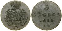 Polska, 3 grosze (trojak), 1812 IB