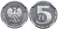 Polska, 5 złotych, 1989