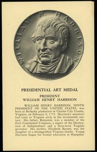 Stany Zjednoczone Ameryki (USA), Prezydenci Stanów Zjednoczonych – William Henry Harrison, 1966