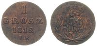 1 grosz 1812/IB, Warszawa, cyfra roku 2 zakręcon