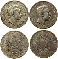 Niemcy, zestaw: 2 x 5 marek, 1895 i 1898