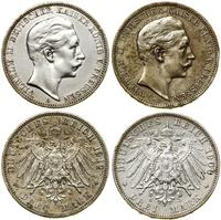 Niemcy, zestaw: 2 x 3 marki, 1908 i 1912
