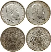 Niemcy, zestaw: 2 x 5 marek, 1902 i 1903