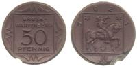 50 fenigów 1927, porcelana brązowa, 24 mm, ukrus