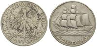 5 złotych 1936, Żaglowiec, czyszczone, na awersi