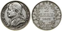 Watykan (Państwo Kościelne), 2 liry, 1867 R