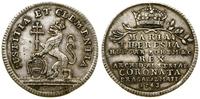 Niderlandy austriackie, żeton koronacyjny, 1743