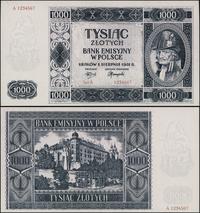 Polska, rekonstrukcja banknotu o nominale 1.000 złotych (niewprowadzonego do obiegu), 1.08.1941